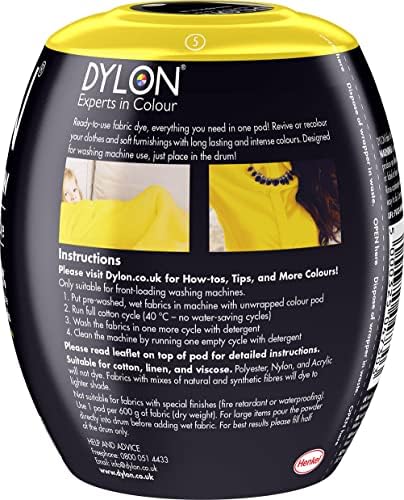 Dylon 350g Machine Dye Pods, Sunflower Yellow
