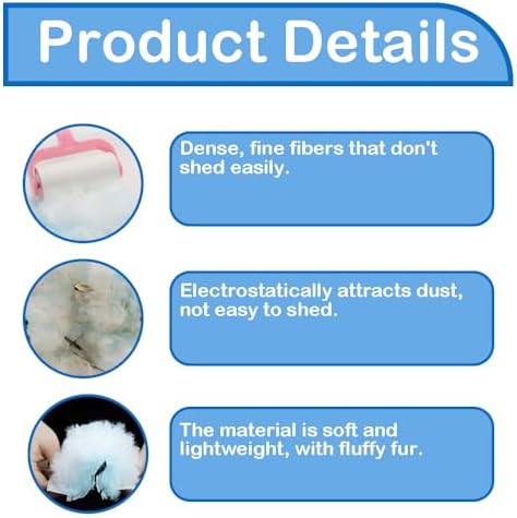 Electrostatic Flash Dust Magnet Refills, Disposable Blue Cleaning Dusters - Fluffy Microfiber Pads for Home, Car, Office and Blinds, No Handle Included (Blue 20pcs)