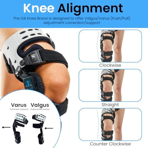 Comfyorthopedic Men & Women UPGRADED OA Unloader Knee Brace, Medial Arthritis Pain & Osteoarthritis Offloader, Best Bone on Bone Cartilage Joint Support L1851 L1843 Built-in Hex Key, Right