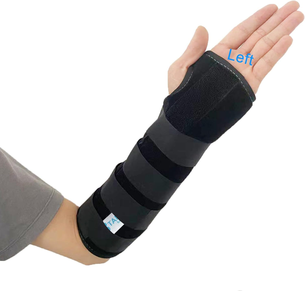Unisex Forearm and Wrist Support Splint Brace Double Fixation Wrist Brace for Carpal Tunnel,Adjustable Night Time Forearm Immobilizer Brace Splints,12.2 inch (31cm) length(LH/L)