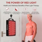 Red Light Therapy for Face and Body, 630nm 660nm 810nm and 850nm Near Infrared Light Therapy Panel, 70 Dual Chip LEDs, High Power LED Light Therapy Device for Skin Care, Sleep, Pain Relief. M70