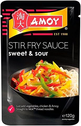 Amoy Straight to Wok Tangy Sweet & Sour Stir Fry Sauce (120g) - Pack of 6