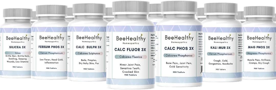 Homeopathic Tissue/Cell Salts Bundle 3X, Dr. Schuessler Cell Salts Full Size Product 900 Tablets Each x 12.