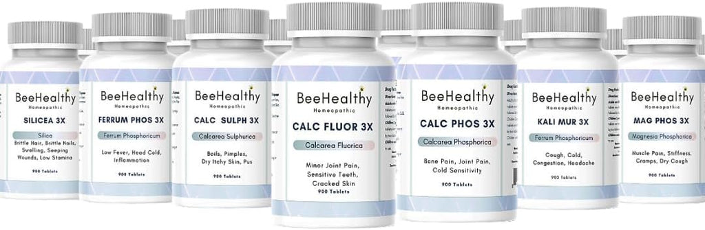 Homeopathic Tissue/Cell Salts Bundle 6X, Dr. Schuessler Cell Salts Full Size Product 900 Tablets Each x 12.