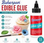 Bakerpan Edible Glue for Cake Decorating - 2 Ounce Edible Adhesive for Cookies, Fondant, Gum Paste, Sprinkles (Made in USA)