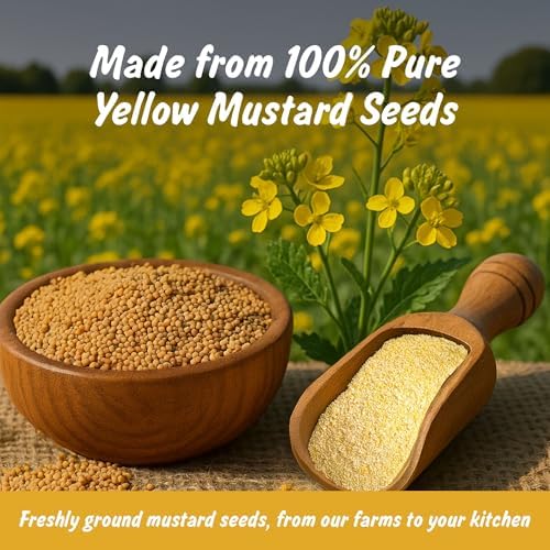 Spice Profile USDA Organic Ground Mustard, Lab Tested, Resealable 4 oz Pouch, Mostaza Amarilla Molida, Peeli Sarson