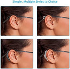 12 Pairs Mcyye Eyeglasses Ear Grips, Anti Slip Eyeglass Retainer, Premium Silicone Ear Hook, Keep Glasses from Slipping Down Your Nose, Simple, Effective Helper for Kids, Adults, Sports, Study & Work