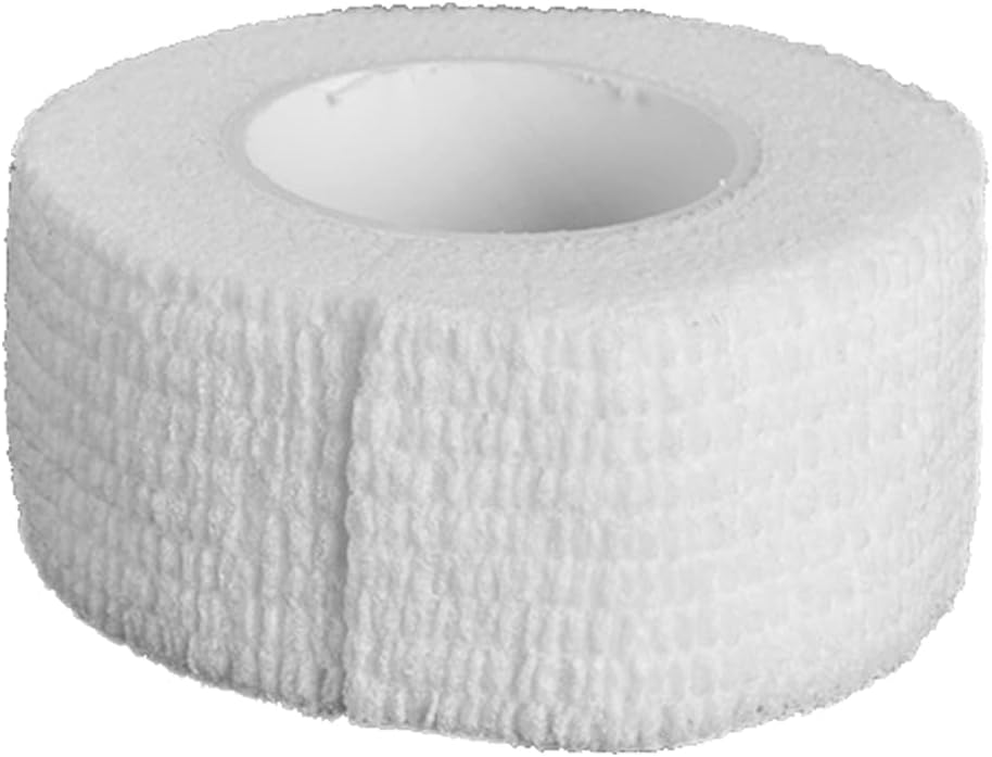 ZJchao Tube Bandage, Elastic Self Adhesive Wrap for Grip and Wrist Support, Non Stick Skin and Clothing, Good Breathability, with Sweat Absorption, for Badminton Basketball Elbow Pads (White)