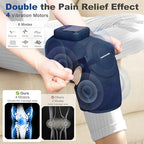 KingPavonini Cordless Knee Massager for Pain Relief, Newly 4 Motors Vibration, 5 Heat Levels, 6 Massage Modes, Knee Heating Pad for Knee Pain, Heated Knee Massager Brace, Gifts for Mom Dad (Blue 1.0)