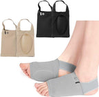 Arch Support Sleeves with Plantar Relief, Pain Flat Feet, Heel Spurs,with Built-in Gel pad Comfortable Compression Foot Sleeves 1 pairs (Beige)