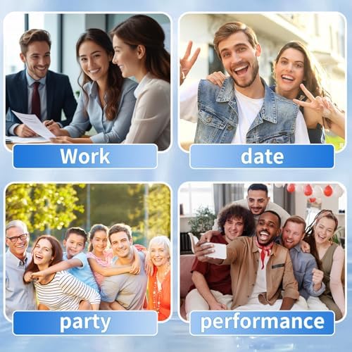 Clip On Veneers for Men & Women - [3 Shades & 2 Styles] Custom Fit Temporary Smile Accessory, Natural Cosmetic Teeth Covers, Reusable Personalized Upper and Lower Veneers Set (Top + Bottom)