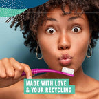 Preserve Eco Friendly Adult Toothbrushes, Made in The USA from Recycled Plastic, Ultra Soft Bristles, Paperboard Package, Colors Vary, 6 Count