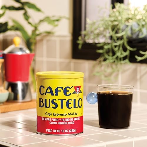 Café Bustelo, Espresso Style Dark Roast Ground Coffee, 10 oz. Can