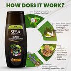 Sesa Ayurvedic Medicinal Shampoo, Bhringraj & 16 Rare Herbs, All Hair Types, 200 ml, Pack of 1, Paraben Free
