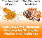 Bee Pollen – 100 Vegetarian Capsules with Propolis - Organic Multivitamin for Men, Women - Fermented Granules - Immune, Energy Support - Non GMO, Pregnancy Friendly