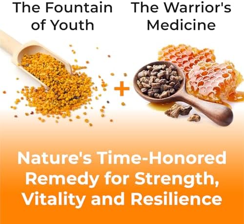 Bee Pollen – 100 Vegetarian Capsules with Propolis - Organic Multivitamin for Men, Women - Fermented Granules - Immune, Energy Support - Non GMO, Pregnancy Friendly