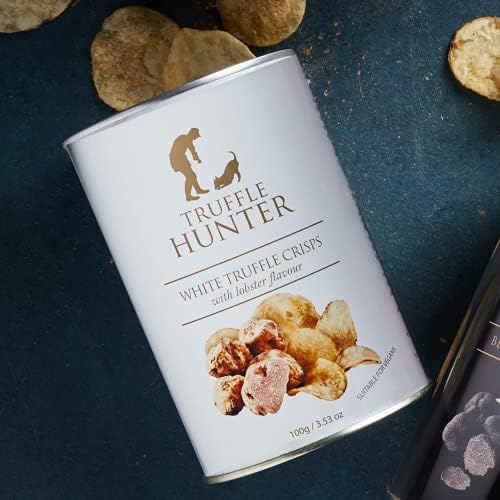 TruffleHunter - White Truffle with Lobster Potato Chips, Gourmet Snack - 3.53oz x 3