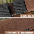 Aliceset 3 Pcs Thumb and Finger Guards for Wood Carving 3 Size Durable Leather Finger Protectors for Crafting Woodworking Kit, Comfortable Fit for All Hand Sizes