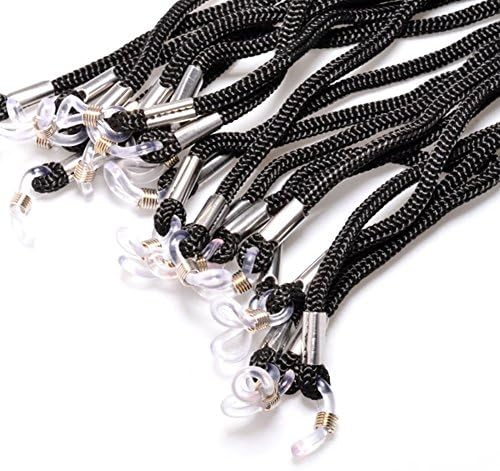 20 Pcs Black Sunglasses Strap Holder Adjustable Eyeglass Lanyard Rope Eyewear Retainer Cord Glasses Neck Strap String