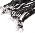 20 Pcs Black Sunglasses Strap Holder Adjustable Eyeglass Lanyard Rope Eyewear Retainer Cord Glasses Neck Strap String