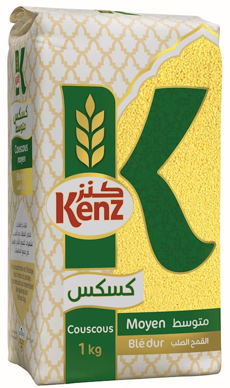 Premium Original Moroccan Barley Couscous - Kenz 1kg | All-Natural & 100% Vegan (Medium Couscous)