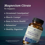 Magnesium Citrate Complex 500 MG for Constipation & Digestion Support | High Absorption Magnesium Supplement | Citrato de Magnesio | Calm & Relaxation | Non-GMO Soy-Free | 60 Mag Citrate Capsules