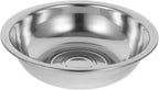 TIDTALEO 1pc Stainless Steel Basin Mixing Bowl Food Serving Bowl Meal Prep Containers Stainless Steel Prep Bowls Vegetable Basin Small Bowls Round Steel Bowl Fruit Meals Non-, 32X32CM