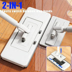 KZKR Upgrade Push Clamp Mop Kit - 2-in-1 Full Size Press Grip Lazy Sweeper Mop with Convenient Cloth Changing, Compatible with Swiffer Pads, Hardwood Tile Marble Floor Cleaning, 52in with10 Dry Cloths