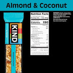 KIND Healthy Snacks Bars, Almond & Coconut, Gluten Free, Low Sodium Snacks, 4g Protein, 24 Count