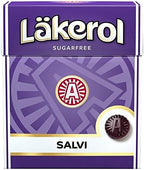 4 Boxes x 25g of Läkerol Salvi - Stevia - Original - Swedish - Sugar Free - Salmiak - Licorice - Pastilles - Lozenges - Drops - Dragees - Candies - Sweets