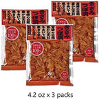 MICHIMOTO FOODS Pickled daikon radish, Savory Soy sauce flavor, 4.2oz x 3 packs, Authentic Japanese pickles, Product of Japan