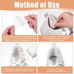 6Pairs Shoe Heel Repair, Self-Adhesive Inside Shoe Heel Patches Pad Quick Fix for Heels Wear and Toe Damage on Inner Heels or Toe Holes for Sneaker Mesh Sports Tennis Work Hiking