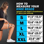 POWERLIX Leg Sleeve - Best Knee Brace for Leg Pain for Men & Women Knee Support for Running, Basketball, Weightlifting, Gym, Workout, Sports â€“Please Check Sizing Chart
