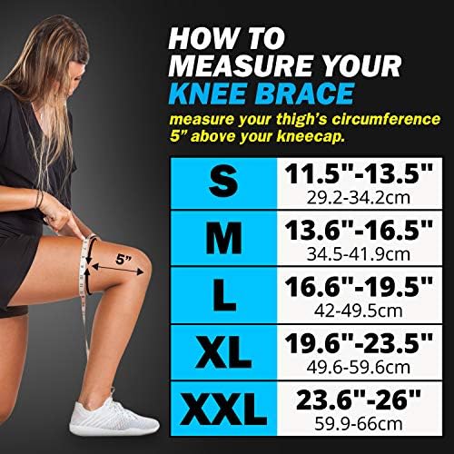 POWERLIX Leg Sleeve - Best Knee Brace for Leg Pain for Men & Women Knee Support for Running, Basketball, Weightlifting, Gym, Workout, Sports â€“Please Check Sizing Chart