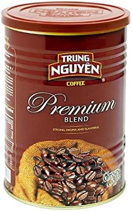 Trung Nguyen — Premium Blend — Roasted Ground Coffee Blend — Strong and Bold — Arabica & Robusta — Chocolate Flavor — Vietnamese Coffee 1 Can (15 oz)