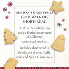 Walker's Shortbread Assorted Festive Shaped Cookies, Pure Butter Shortbread Cookies, 6.2 Oz (Pack of 4)