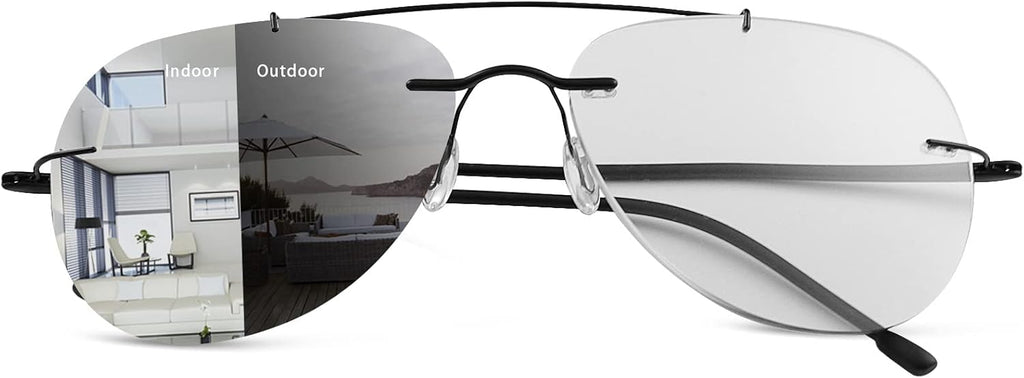 YIMI Photochromic Progressive Multifocal Reading Glasses for Men Women UV400 Computer Anti Blue Light Lightweight Eyeglasses