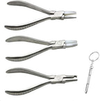 Airgoesin 3pcs Nose Pad Arm Adjusting Pliers Hand Tool Frames Eye Glasses Repair Tool Round Nylon Jaw Eyeglasses Frame Pliers Optical Pliers Eye Glasses Adjusting Pliers + 1 Mini Screwdriver