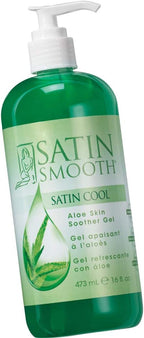 SATIN SMOOTH Aloe Vera Gel, Post-Wax Soothing Formula to Reduce Redness and Soothe Irritated Skin, Hydrating Care for Face, Body, and Hair, 16 fl oz.