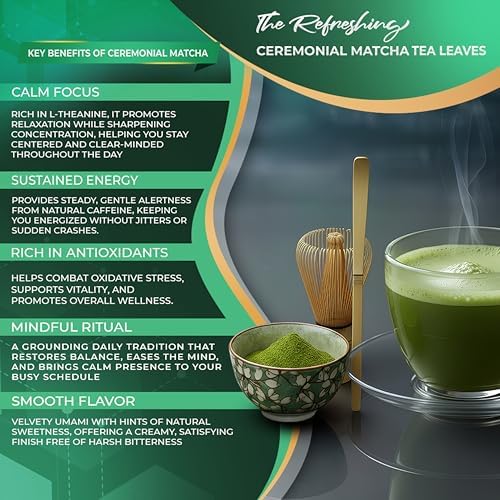 Golden Herbs Matcha Superior Ceremonial Blend Green Tea Powder from Uji, Kyoto, USDA Organic, Gluten-Free Vegan, 100% Pure Unsweetened, No Additivesm, Resealable Freshness Pouch (120 Grams, 4.23 OZ)