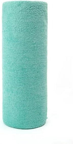 Reusable Cleaning Wipe Household Kitchen Cloth Microfiber Towel Rolls Dish Rags Wash Paper Towel Replacement 1 Roll of 20 Sheets(Cyan)