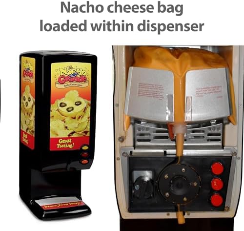 Snappy Ricos Nacho Cheese Sauce, Movie Theater Cheddar Cheese Sauce for Dispenser, 140 oz Bags, 4 Count, Includes Dispenser Tubes