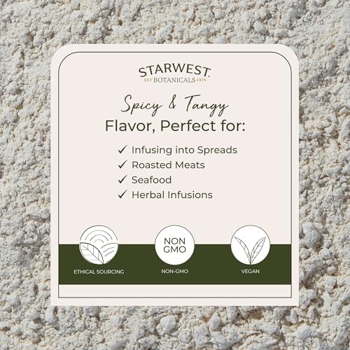Starwest Botanicals Organic Horseradish Root Powder - Dried Seasoning Spice for Meats, Seafood, & Sauces, Finely Ground, Spicy & Savory, Certified Kosher, Non-GMO - 4 oz Pouch