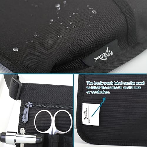 Medical Organizer Belt,Nurse fanny pack, Nurse Fanny Pack for Work ，Kit Practical Waist Bag for Nurses， Fanny Pack for Basics Nurse ，Utility Belt Organizer Bag (YRHS-S-XJ-BLACK), Small