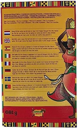 Cocoyam Fufu Flour African Mix 24oz - Authentic, Premium Quality Fufu Flour with Real Cocoyam - 100% Natural by African Beauty (Pack of 1)