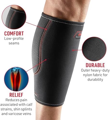 McDavid Calf Compression Sleeve for Men and Women – Latex-Free Light Support for Shin Splints, Varicose Veins, Calf Strains – for Running, Walking, Hiking