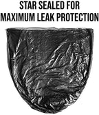 Aluf Plastics 56 Gallon Trash Can Liners (100 Count) - 43" x 47" - Thick 1.5 MIL Equivalent Black Trash Bags for Bathroom, Kitchen, Office, Industrial, Commercial, Recycling and More