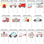 Emergency Vehicle Cupcake Toppers 48 Pieces Fire Truck Police Birthday Cake Picks Sound The Alarm Theme Party Decorations Emergency Ambulance Cake Decoration for Boys Rescue Party Baby Shower Supplies
