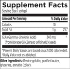 Designs for Health GLA Softgels - Borage Oil Pills, 240mg Gamma Linolenic Acid from Borage Seed - Non-GMO Supplement, May Promote Healthy Skin + Hormonal Balance for Women (60 Softgels)