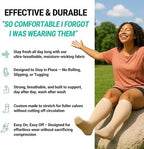 Zeta Wear Plus Size Open Toe Compression Socks 15-19 mmHg - Wide Calf Support for Men & Women